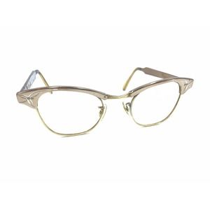 US Optical Vintage 1/10 12KGF ALUM Gold Cat Eye Eyeglasses Frames 46-22 140